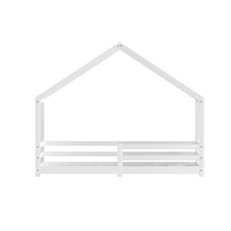 Artiss AMOS Kids House Single Bed Frame — White Solid Pine — Allure Home Collections