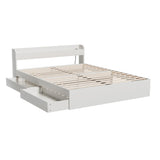Artiss AURA double charging bed frame showing 12mm plywood slats — Allure Home Collections