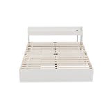 Artiss AURA queen storage bed frame showing 2 drawers open — Allure Home Collections