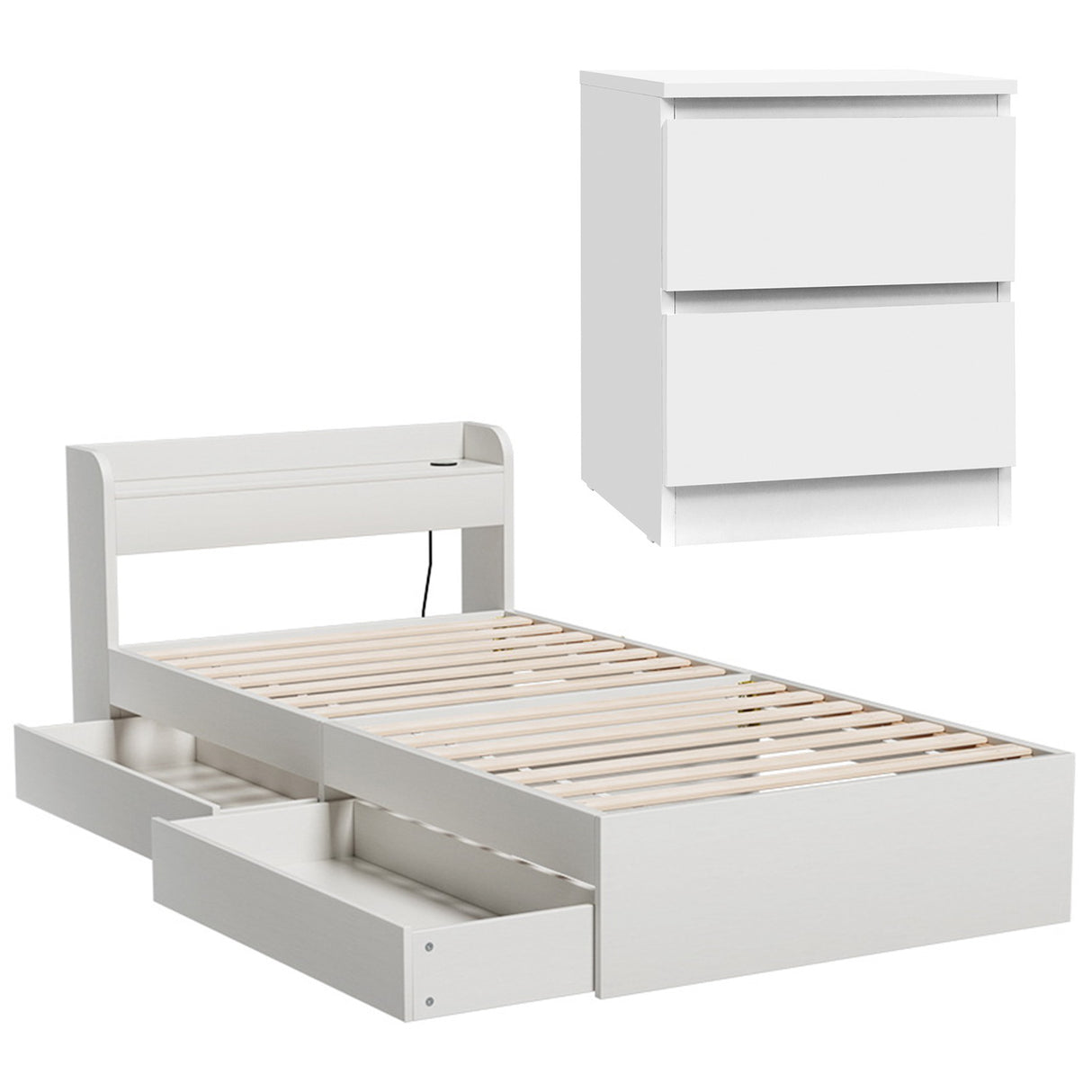 Bexley Single Bed with Bedside, view 3
