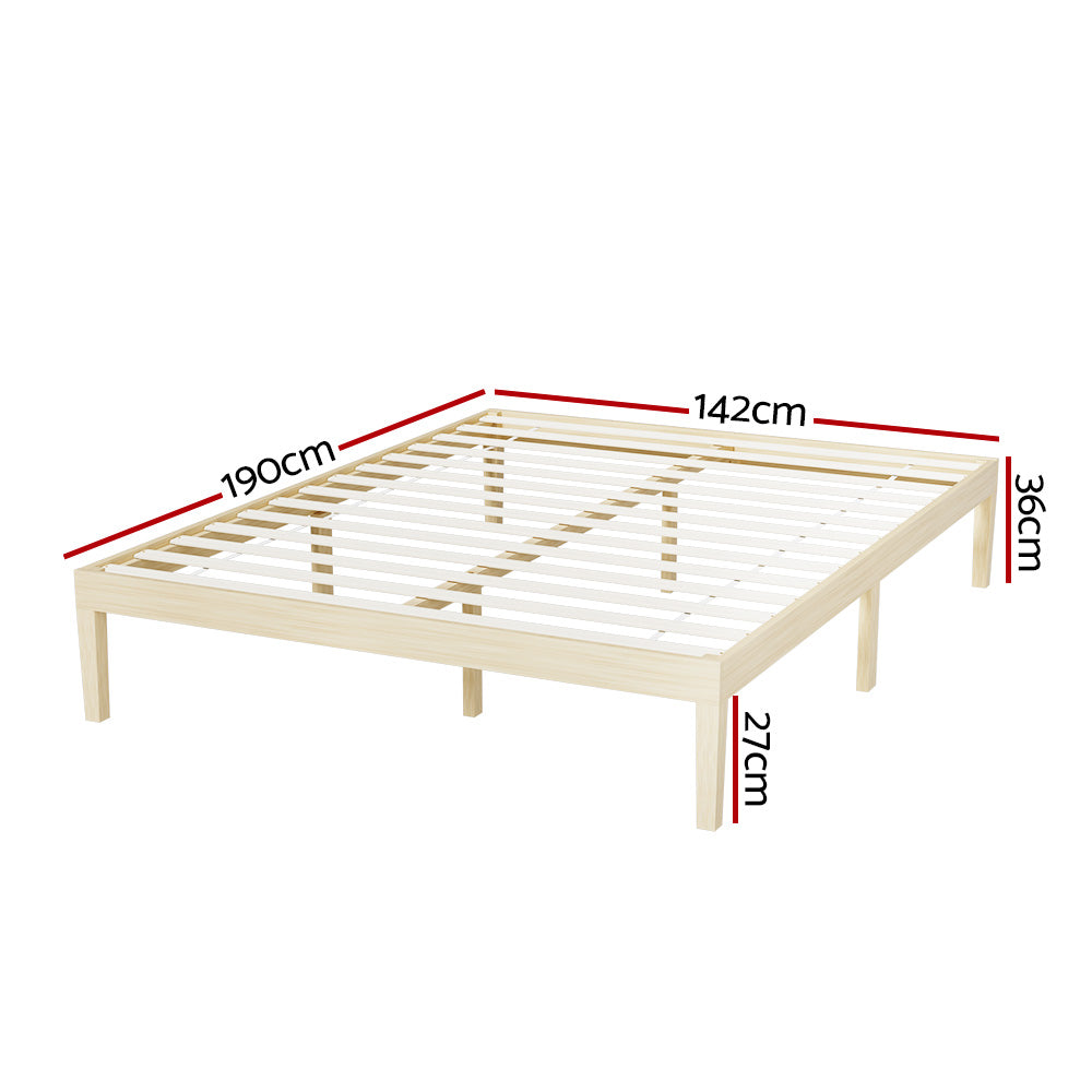 Artiss BRUNO double pine headboard close-up — Allure Home Collections