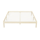 Artiss BRUNO bed frame close-up showing pine wood slats and headboard — Allure Home Collections