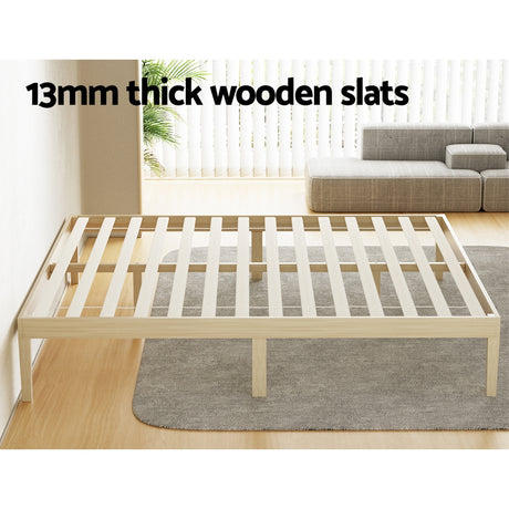 Artiss BRUNO bed frame styled in minimalist bedroom — Allure Home Collections