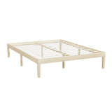 Artiss BRUNO pine platform bed frame showing slatted base detail — Allure Home Collections