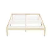 Artiss BRUNO queen pine bed frame side profile showing 36cm height — Allure Home Collections