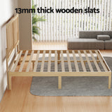 Artiss BRUNO double rattan pine bed frame styled in bedroom — Allure Home Collections