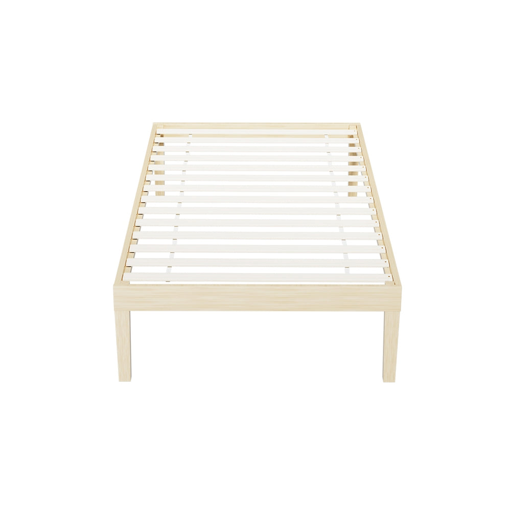 Artiss BRUNO single pine headboard close-up — Allure Home Collections