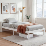 Bardonecchia White King Single bed frame in a modern bedroom