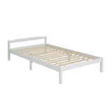 Bardonecchia King Single Wooden Bed Frame, White