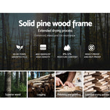 Artiss JADE white pine double bed frame styled in bedroom — Allure Home Collections