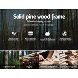 Artiss JADE white pine platform bed frame styled in bedroom — Allure Home Collections