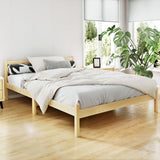 Chieri Oak Double bed frame in a modern bedroom