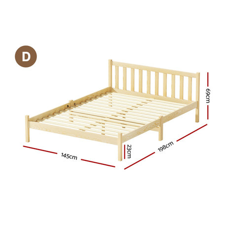 Chieri Wooden Bed Frame