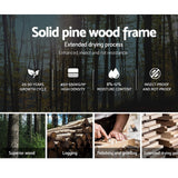 Artiss SOFIE king single white solid pine bed frame showing 69cm bed head — Allure Home Collections
