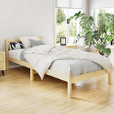 Chieri Oak Single bed frame in a modern bedroom