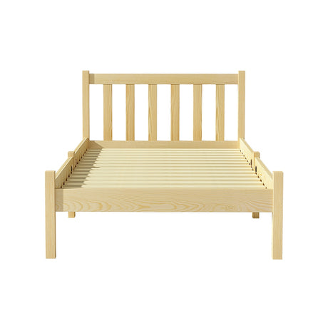 Artiss Bed Frame Single Size Wooden Oak SOFIE