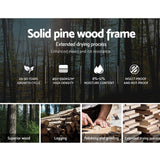 Artiss RIO double white pine bed frame from foot end — Allure Home Collections