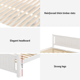 Artiss RIO double white storage bed frame showing 204 x 149 x 94cm proportions — Allure Home Collections