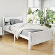 Artiss Bed Frame King Single Size Wooden White RIO