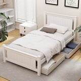 Artiss RIO king single storage bed frame showing 1-year warranty — Allure Home Collections