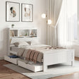 Bordighera White King Single bed frame in a modern bedroom