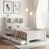 Bordighera White King Single bed frame in a modern bedroom