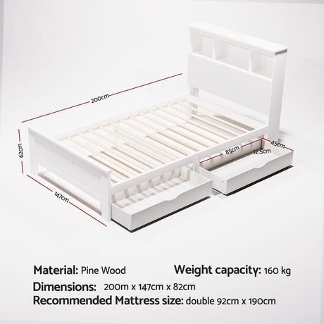 Artiss Conqueror king single white headboard close-up showing 115cm height — Allure Home Collections