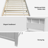 Artiss Conqueror king single white bed frame showing 23cm clearance — Allure Home Collections