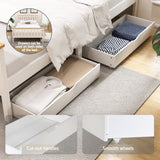 Artiss PONY white storage double bed frame styled in bedroom — Allure Home Collections