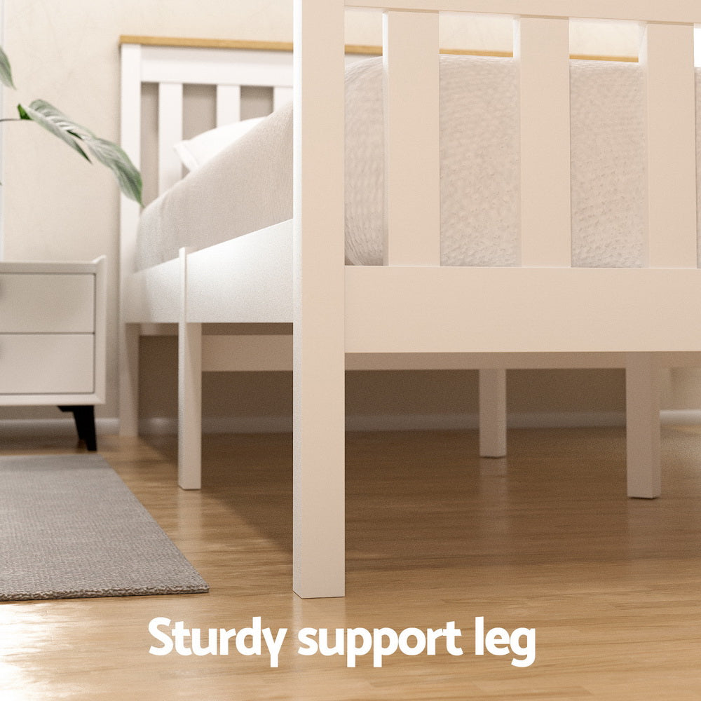 Artiss PONY double storage bed frame showing drawer dimensions 91 x 47 x 20cm — Allure Home Collections
