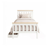 Susa Single Wooden Bed Frame, White