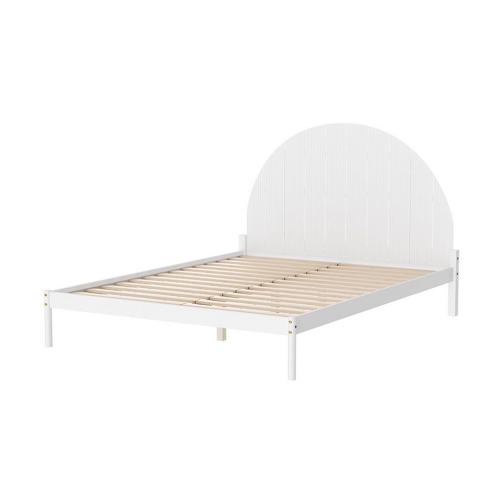 Artiss Queen Size Wooden Bed Frame - White