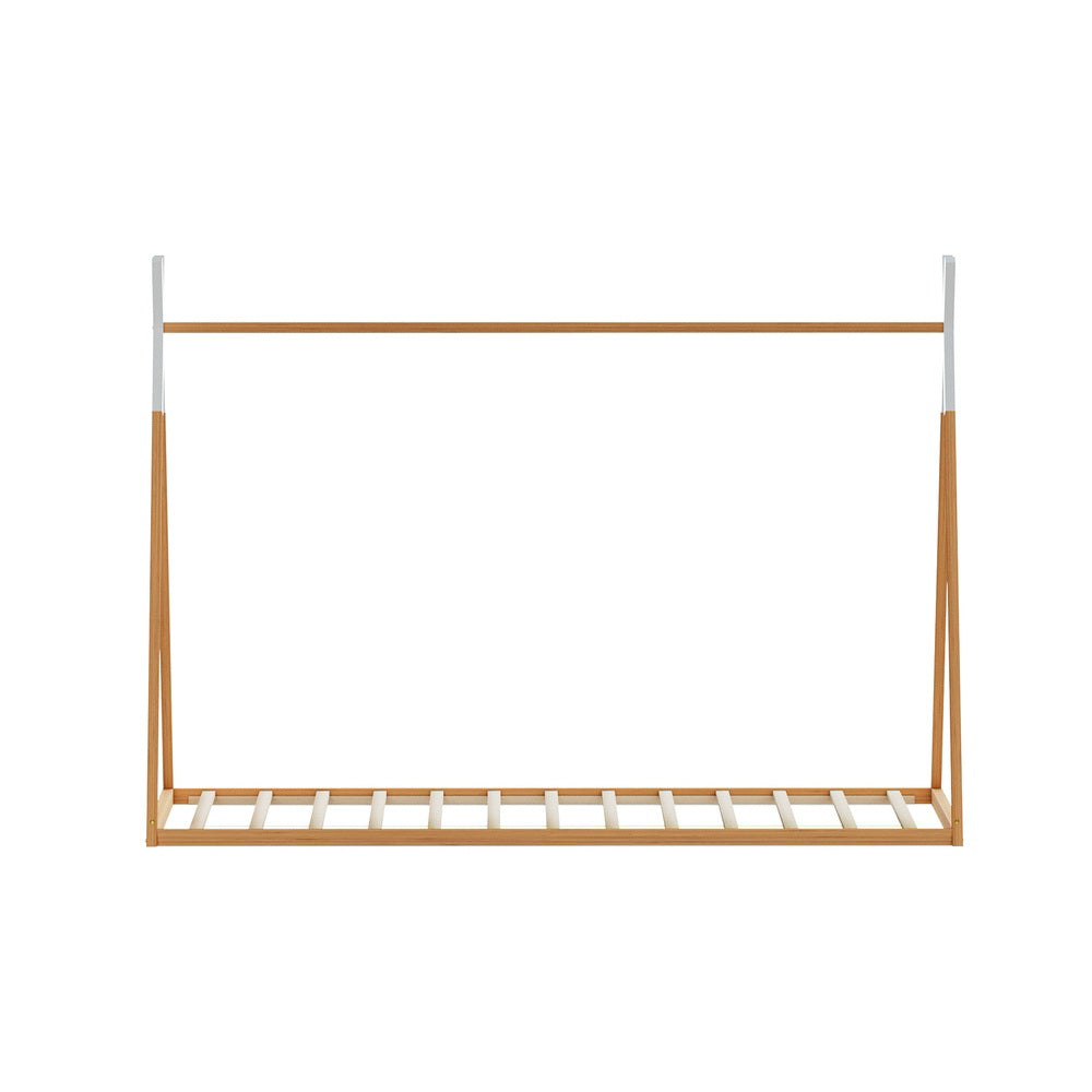 Artiss ENID house bed frame close-up showing house-shaped gable design — Allure Home Collections