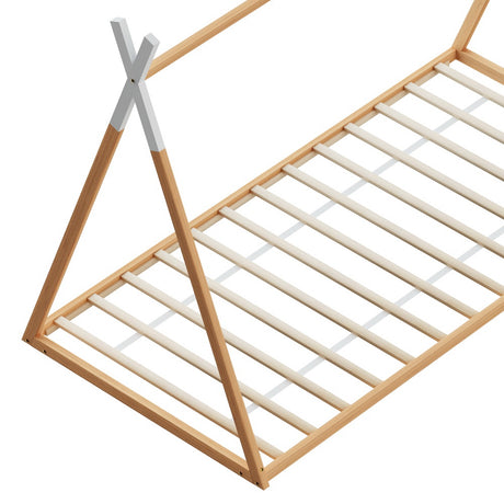 Artiss ENID kids house bed frame side profile — Allure Home Collections