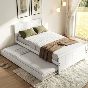 Birch Trundle Bed, White