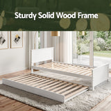 Birch Trundle Bed, White, view 5
