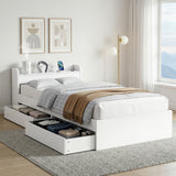 Portsea King Single Bed with Charging, White