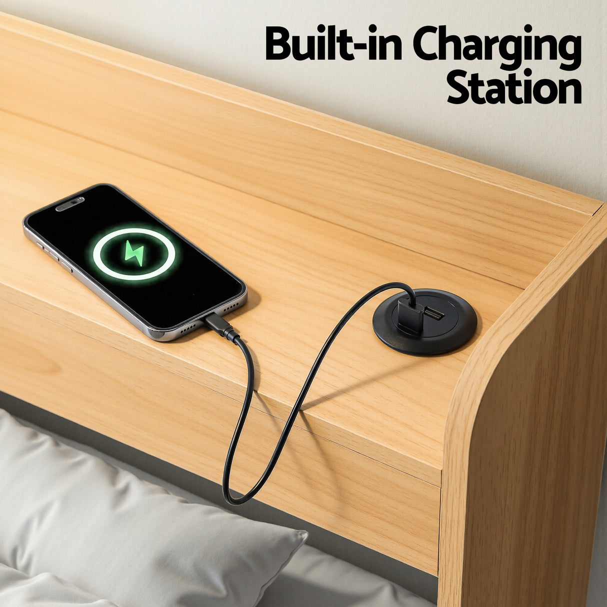 Maroubra Bed with Charging, view 12