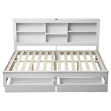 Byron Farmhouse Double Bed with Storage, White, view 6