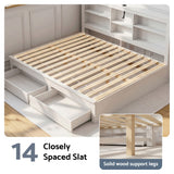 Byron Farmhouse Double Bed with Storage, White, view 2