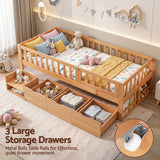 Juniper Montessori Kids Bed, Natural, view 5