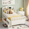 Ventimiglia White Single bed frame in a modern bedroom
