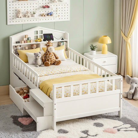 Ventimiglia White Single bed frame in a modern bedroom