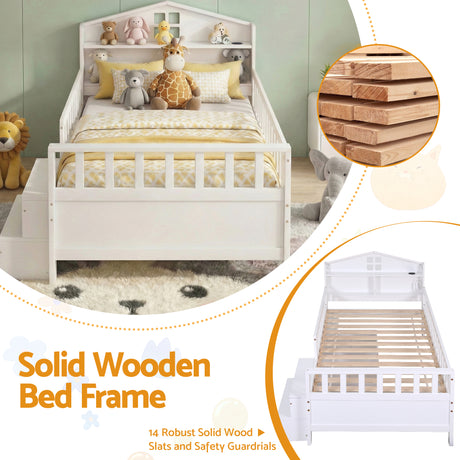 Ventimiglia Single Wooden Bed Frame, White