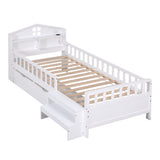 Ventimiglia Single Wooden Bed Frame, White