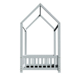 Artiss ROCK Kids House Bed Frame — Grey Solid Pine — Allure Home Collections