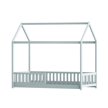 Artiss ROCK Kids House Bed Frame — Grey Solid Pine — Allure Home Collections