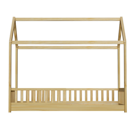 Artiss ROCK Kids House Bed Frame — Oak Solid Pine — Allure Home Collections