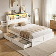 Mayfair Double Bookcase Bed, White