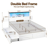 Mayfair Double Bookcase Bed, White, view 2